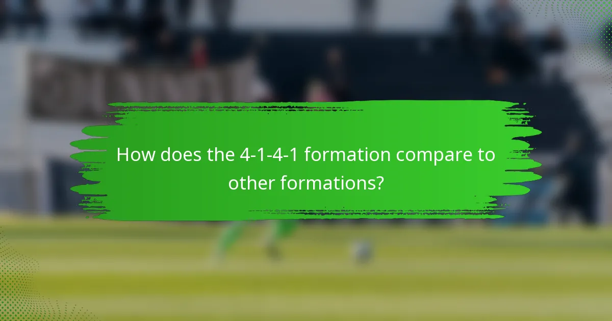 How does the 4-1-4-1 formation compare to other formations?